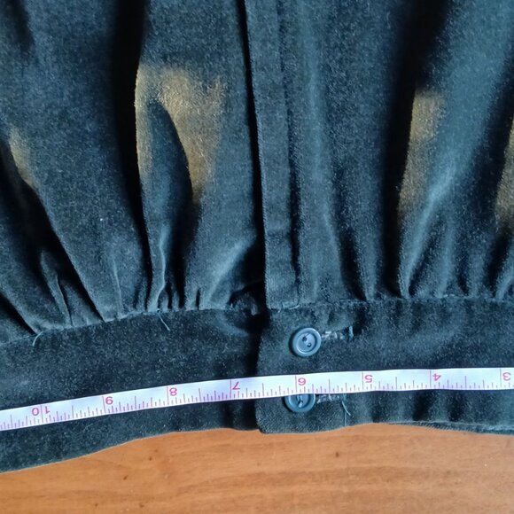 Gunne Sax Vintage dark green cotton velvet skirt Size 5 - Picture 12 of 12